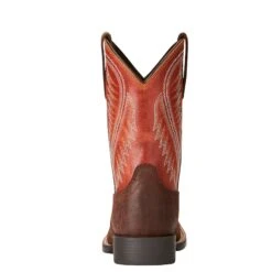 'Ariat' Youth 8" Hoolihan Alamo - Orange / Brown -Fashion Shoes 10021598 heel 1024x1024@2x