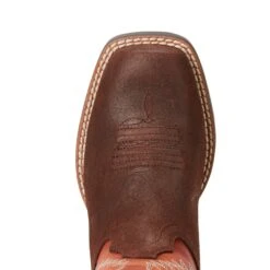 'Ariat' Youth 8" Hoolihan Alamo - Orange / Brown -Fashion Shoes 10021598 toe 1024x1024@2x
