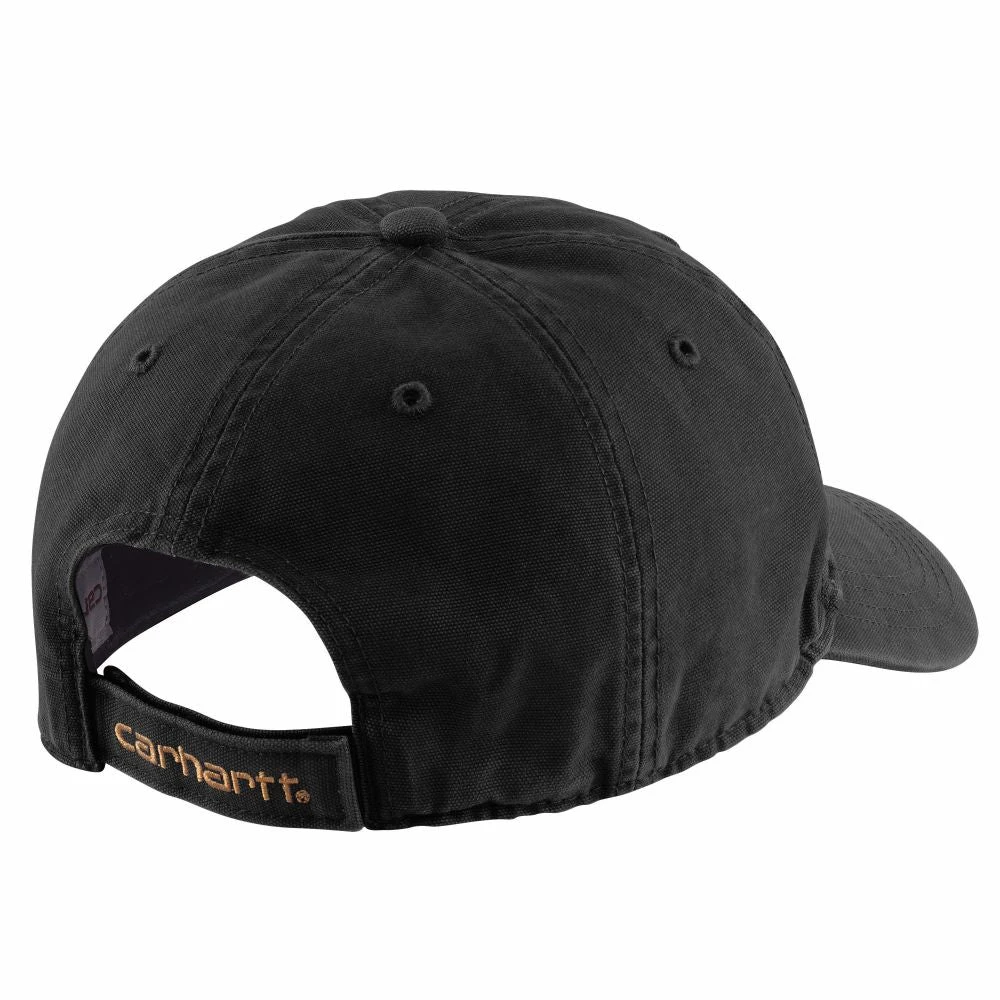 'Carhartt' Men's Adjustable Canvas Cap - Black 2 'Carhartt' Men's Adjustable Canvas Cap - Black - Image 2