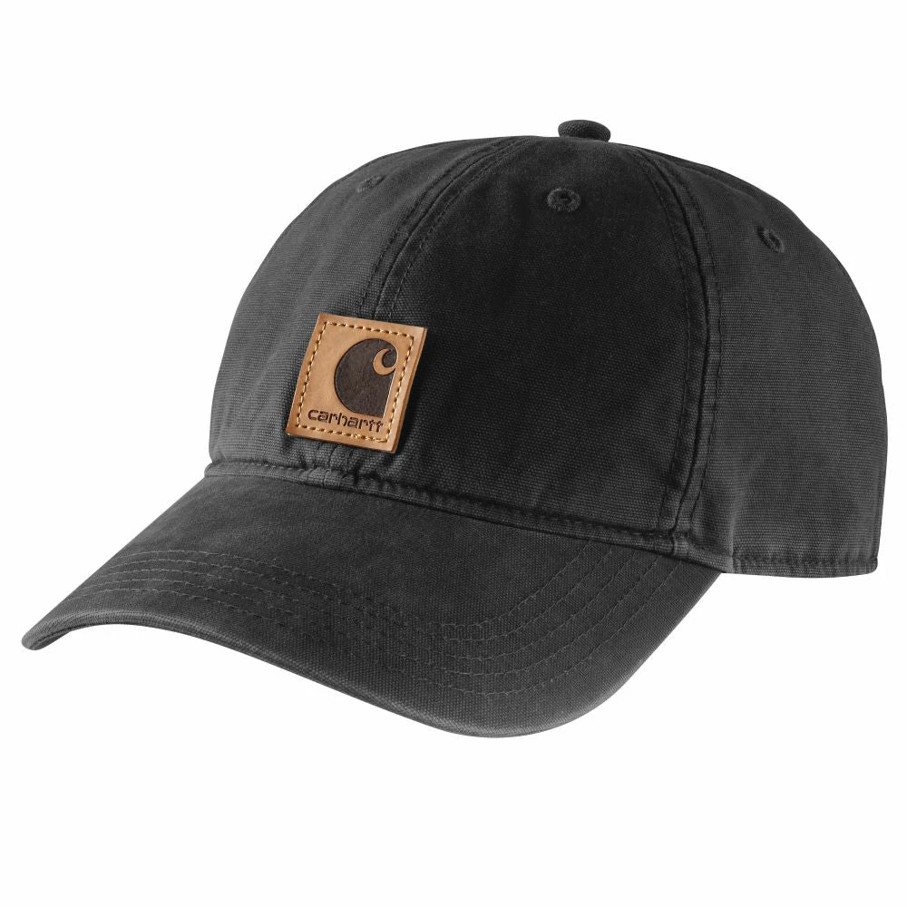'Carhartt' Men's Adjustable Canvas Cap - Black 1 'Carhartt' Men's Adjustable Canvas Cap - Black
