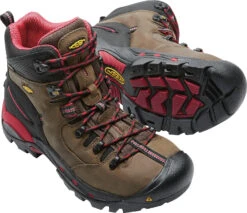 'Keen Utility' Men's 6" Pittsburgh WP Steel Toe - Bison Brown / Red / Black -Fashion Shoes 1007024 PPS large 1024x1024@2x