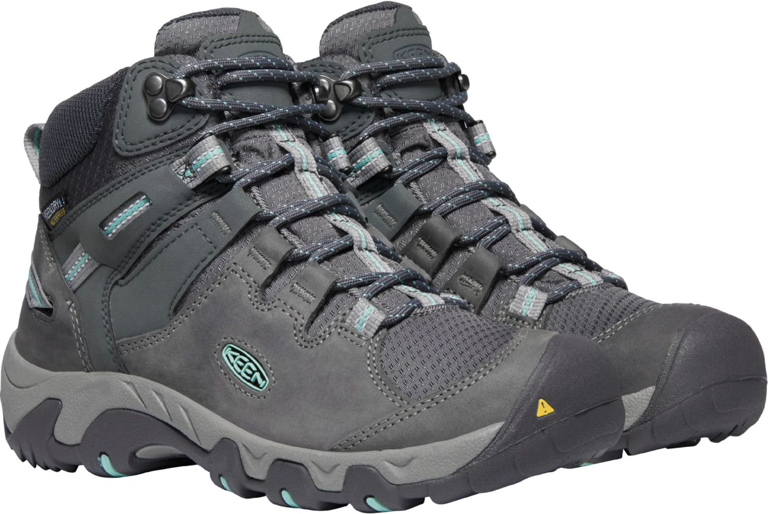 'Keen Outdoor' Women's Steens WP Leather Mid Hiker - Steel Grey / Ocean Wave 4 'Keen Outdoor' Women's Steens WP Leather Mid Hiker - Steel Grey / Ocean Wave - Image 4