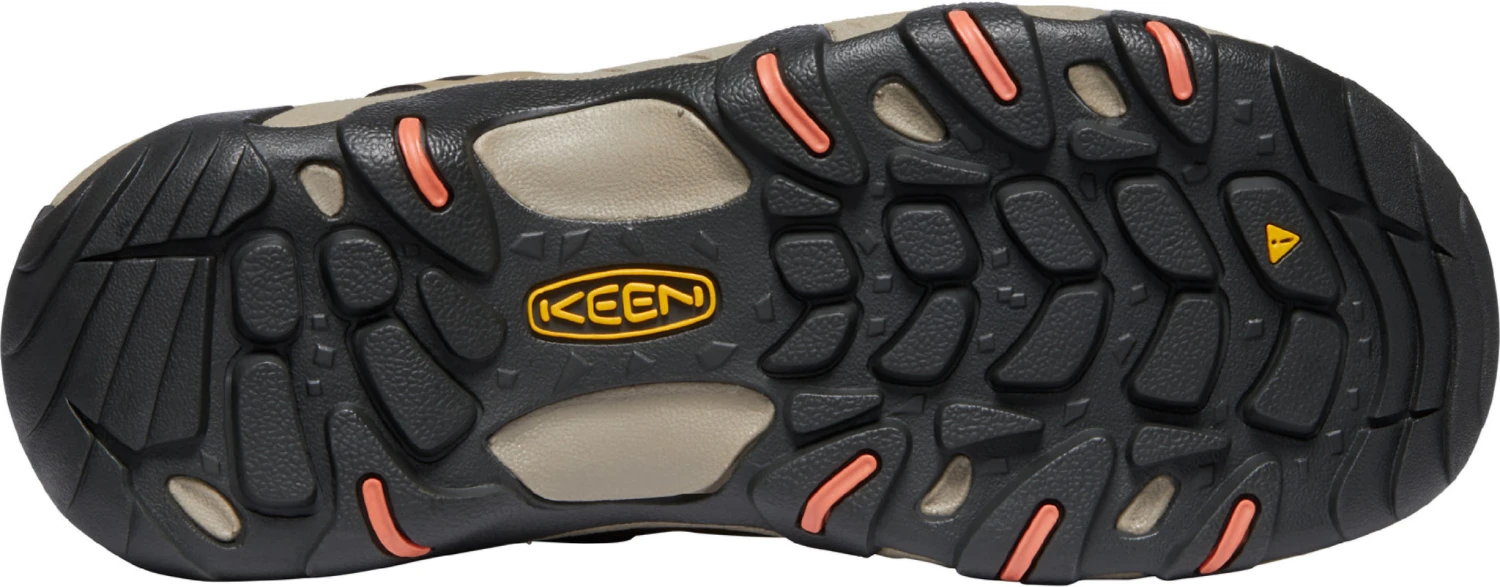 'Keen Outdoor' Women's Steens WP Leather Low Hiker - Timberwolf / Coral 3 'Keen Outdoor' Women's Steens WP Leather Low Hiker - Timberwolf / Coral - Image 3