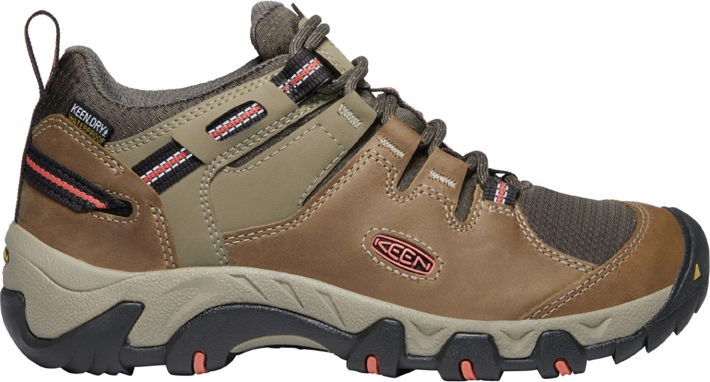 'Keen Outdoor' Women's Steens WP Leather Low Hiker - Timberwolf / Coral 1 'Keen Outdoor' Women's Steens WP Leather Low Hiker - Timberwolf / Coral