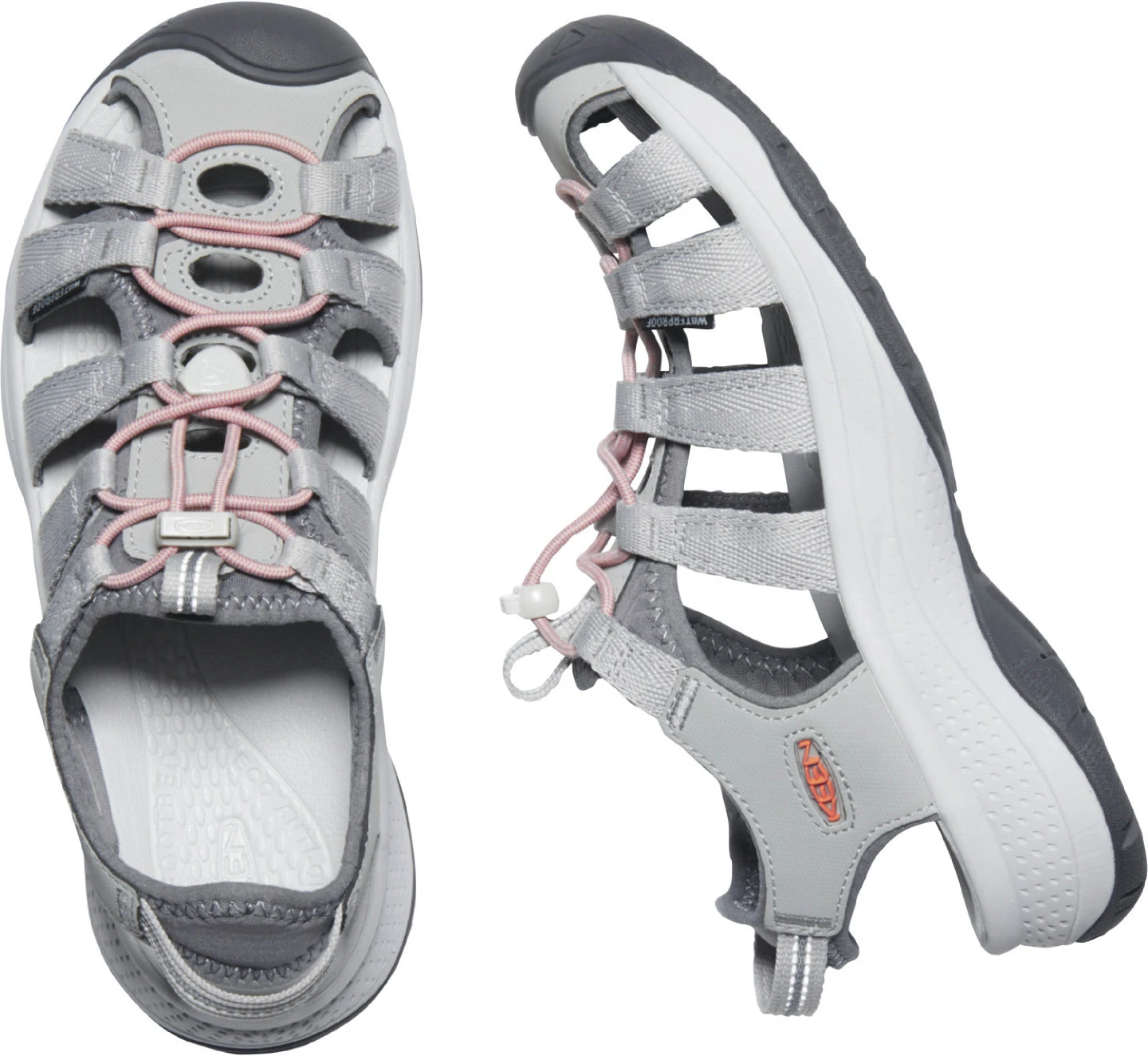 'Keen Outdoor' Women's Astoria West Sandal - Grey / Coral 2 'Keen Outdoor' Women's Astoria West Sandal - Grey / Coral - Image 2