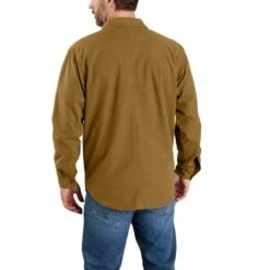 'Carhartt' Men's Rugged Flex® Canvas Fleece Lined Shirt Jac - Oak Brown 5 'Carhartt' Men's Rugged Flex® Canvas Fleece Lined Shirt Jac - Oak Brown -Fashion Shoes 105419 B33 AVB MF22 b 1024x1024@2x