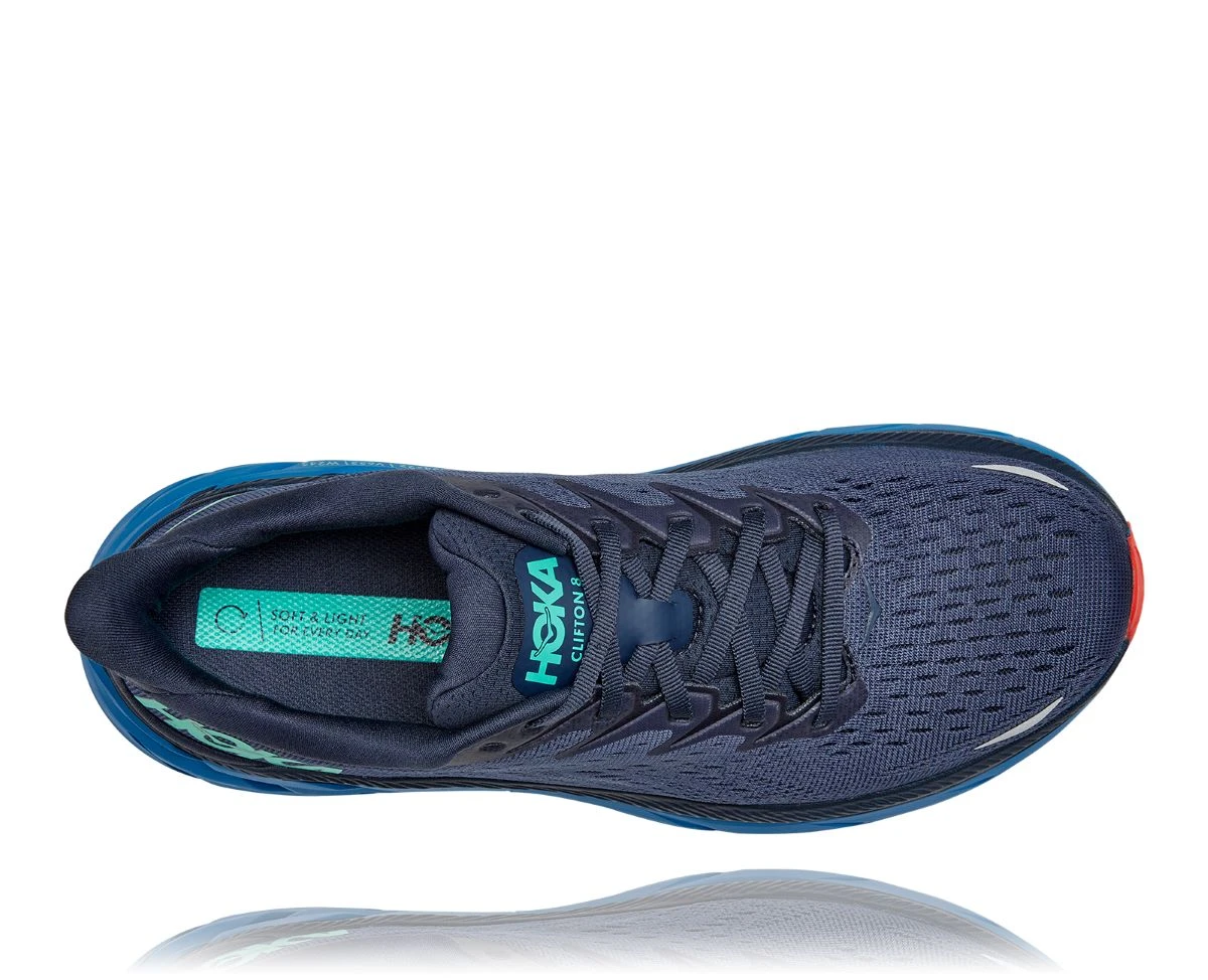 'Hoka' Men's Clifton 8 - Outer Space / Vallarta Blue 2 'Hoka' Men's Clifton 8 - Outer Space / Vallarta Blue - Image 2