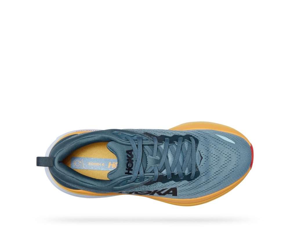 'HOKA' Men's Bondi 8 - Goblin Blue / Mountain Spring (Wide) 2 'HOKA' Men's Bondi 8 - Goblin Blue / Mountain Spring (Wide) - Image 2