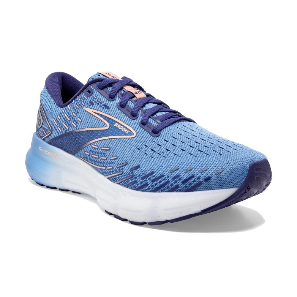 'Brooks' Women's Glycerin 20 - Blissful Blue / Peach / White 4 'Brooks' Women's Glycerin 20 - Blissful Blue / Peach / White - Image 4