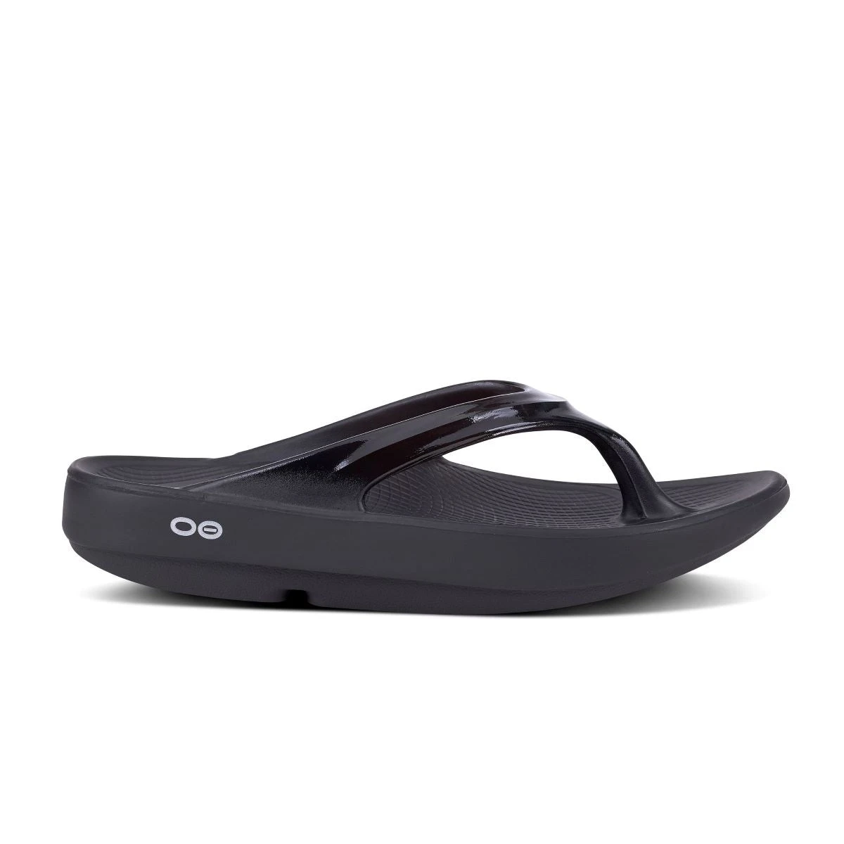 'OOFOS' Women's OOlala Thong - Black Patent 1 'OOFOS' Women's OOlala Thong - Black Patent