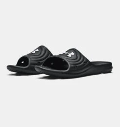 'Under Armour' Men's Locker IV Slide Sandal - Black / Black / White 8 'Under Armour' Men's Locker IV Slide Sandal - Black / Black / White -Fashion Shoes 3023758 001 PAIR 1024x1024@2x
