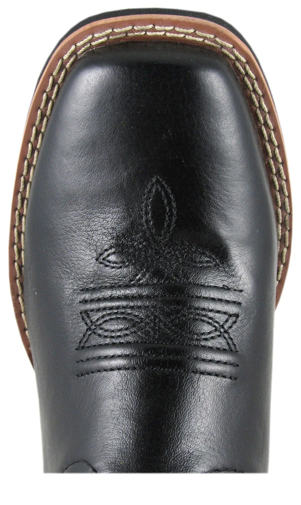 'Smoky Mountain' Children's Western Square Toe - Black 2 'Smoky Mountain' Children's Western Square Toe - Black - Image 2