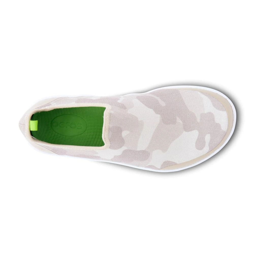 'OOFOS' Women's OOmg EeZee Low Shoe - White / Tan Camo 2 'OOFOS' Women's OOmg EeZee Low Shoe - White / Tan Camo - Image 2
