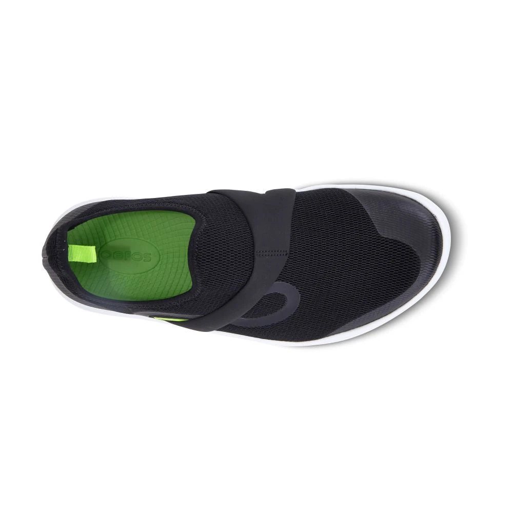 'OOFOS' Men's OOmg Mesh Low Slip On - White / Black 2 'OOFOS' Men's OOmg Mesh Low Slip On - White / Black - Image 2