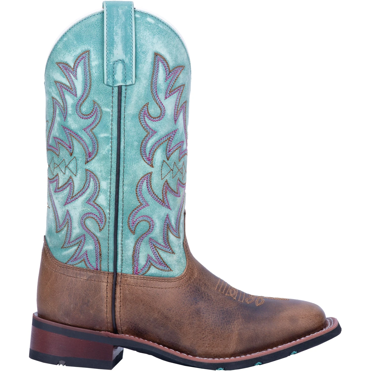 'Laredo' Women's 11" Anita Western Square Toe - Brown / Turquoise 1 'Laredo' Women's 11" Anita Western Square Toe - Brown / Turquoise