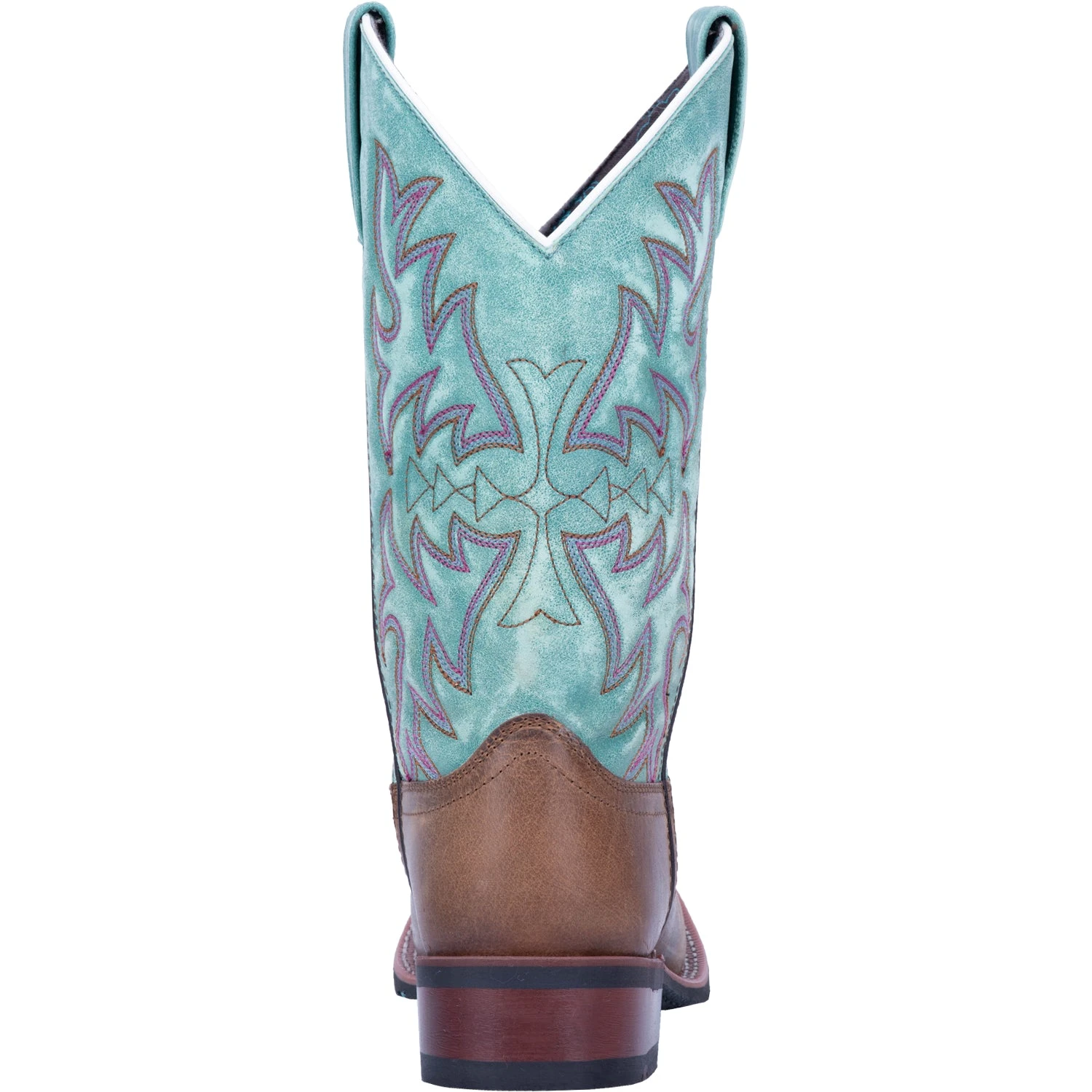 'Laredo' Women's 11" Anita Western Square Toe - Brown / Turquoise 5 'Laredo' Women's 11" Anita Western Square Toe - Brown / Turquoise - Image 5