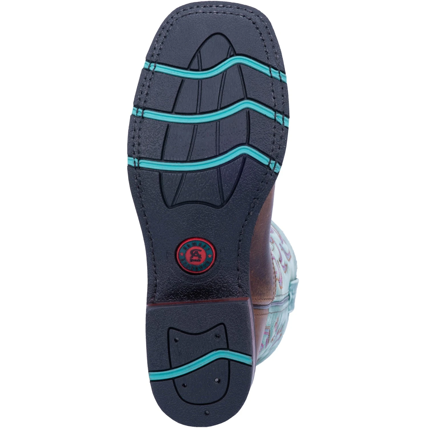 'Laredo' Women's 11" Anita Western Square Toe - Brown / Turquoise 3 'Laredo' Women's 11" Anita Western Square Toe - Brown / Turquoise - Image 3