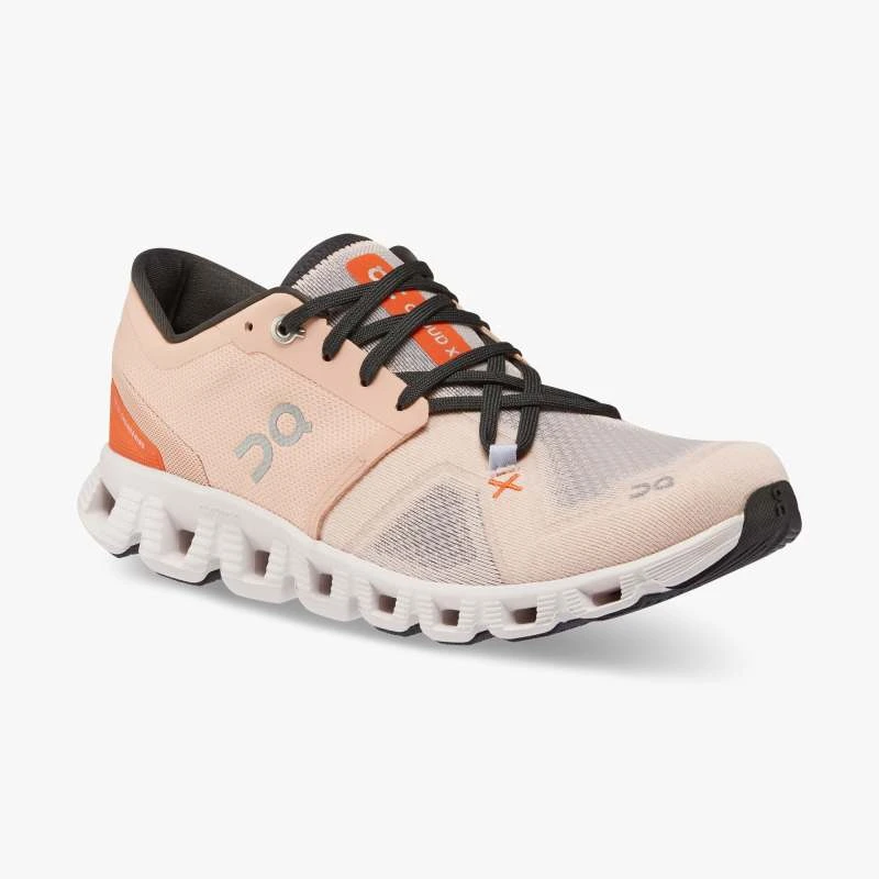 'On Running' Women's Cloud X 3 - Rose / Sand 4 'On Running' Women's Cloud X 3 - Rose / Sand - Image 4