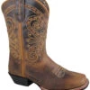 'Smoky Mountain' Women's 9" Shelby Western Square Toe - Brown Waxed Distress