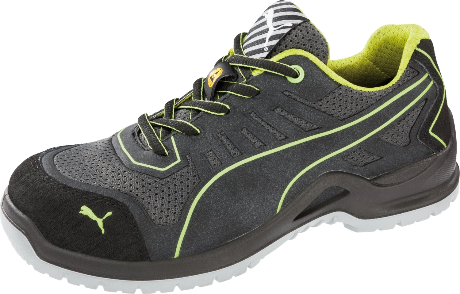 'Puma' Women's Fuse TC Low ESD Steel Toe - Black / Lime Green 1 'Puma' Women's Fuse TC Low ESD Steel Toe - Black / Lime Green