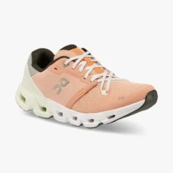 'On Running' Women's Cloudflyer 4 - Peach / Aloe -Fashion Shoes 71.98669 cloudflyer 4 fw22 peach aloe w g6 1024x1024@2x
