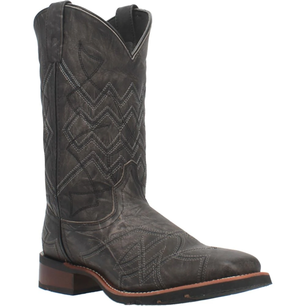 'Laredo' Men's 12" Axel Western Square Toe - Charcoal Black 6 'Laredo' Men's 12" Axel Western Square Toe - Charcoal Black - Image 6
