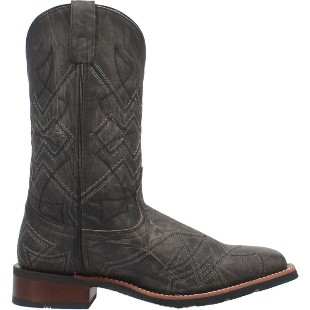 'Laredo' Men's 12" Axel Western Square Toe - Charcoal Black 1 'Laredo' Men's 12" Axel Western Square Toe - Charcoal Black