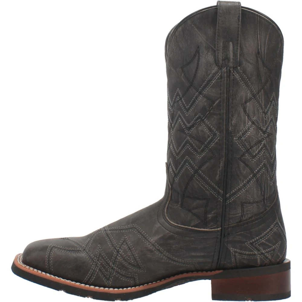 'Laredo' Men's 12" Axel Western Square Toe - Charcoal Black 7 'Laredo' Men's 12" Axel Western Square Toe - Charcoal Black - Image 7