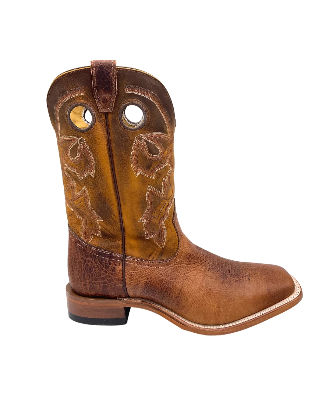 'Boulet' Men's 12" Saddle Vamp Western Square Toe - Shrunken Bomber / Ambergold 1 'Boulet' Men's 12" Saddle Vamp Western Square Toe - Shrunken Bomber / Ambergold