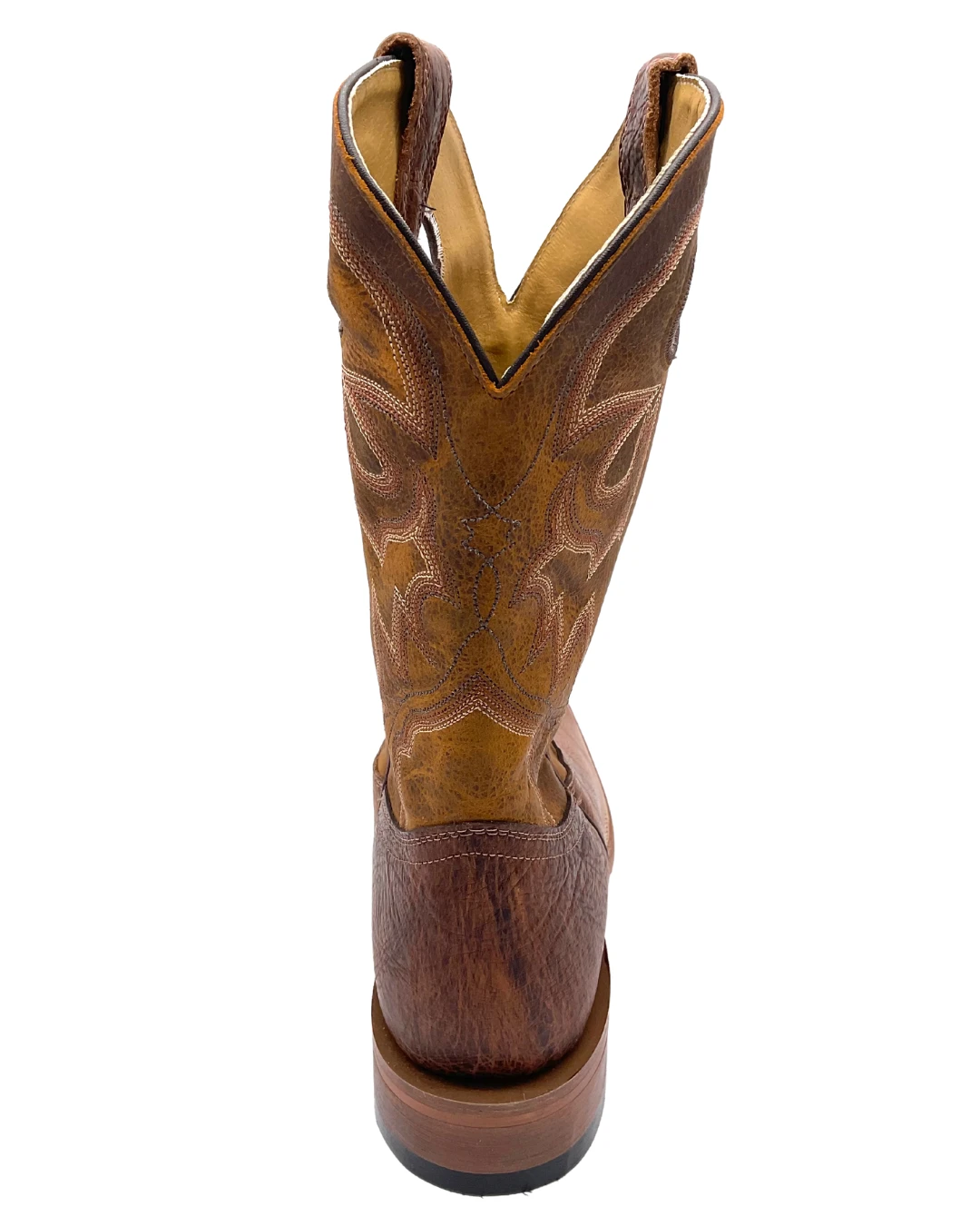 'Boulet' Men's 12" Saddle Vamp Western Square Toe - Shrunken Bomber / Ambergold 5 'Boulet' Men's 12" Saddle Vamp Western Square Toe - Shrunken Bomber / Ambergold - Image 5