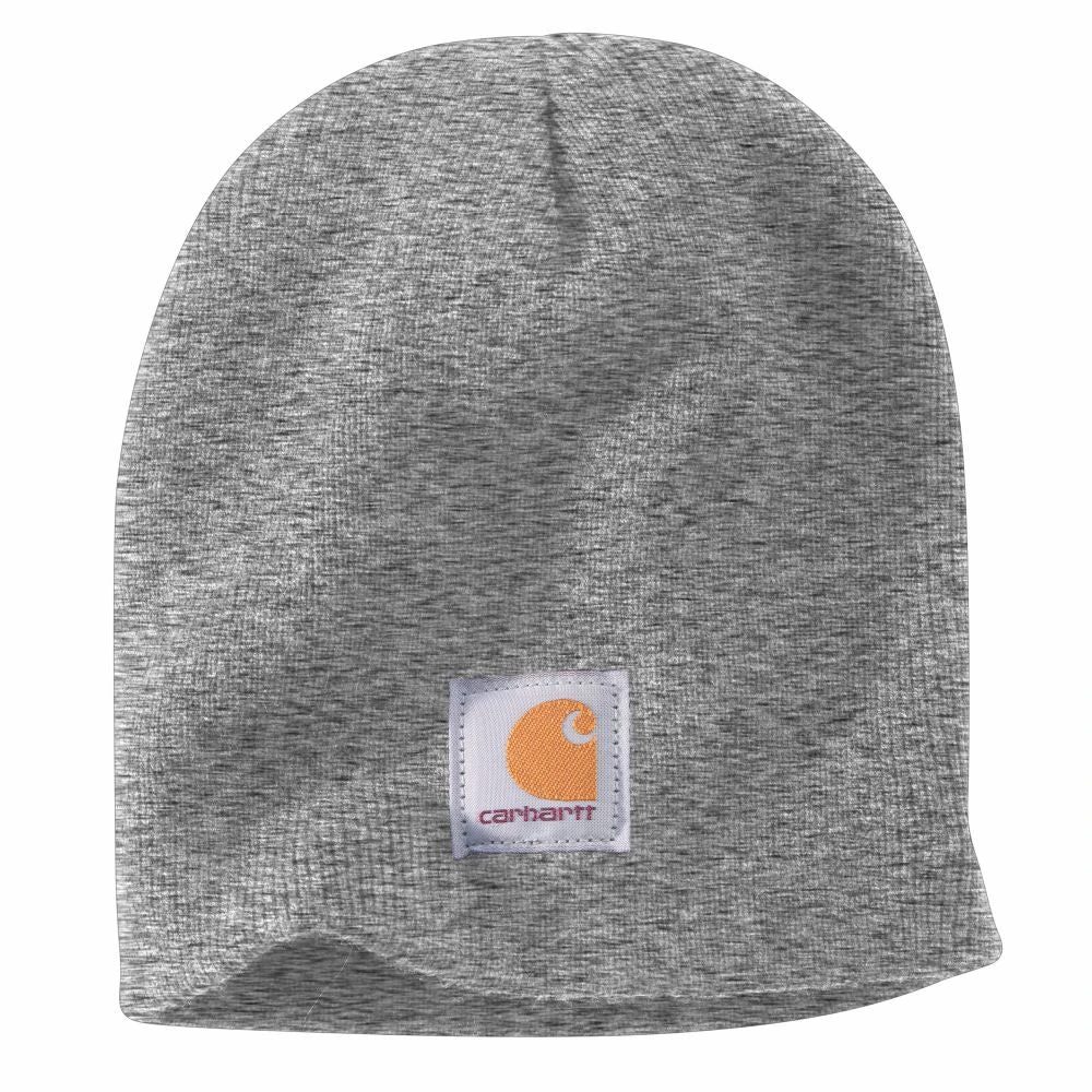 'Carhartt' Men's Acrylic Knit Beanie - Heather Grey 1 'Carhartt' Men's Acrylic Knit Beanie - Heather Grey