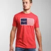 'Kimes Ranch' Men's American Trucker Tee - Red