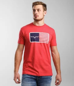 'Kimes Ranch' Men's American Trucker Tee - Red