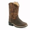 'Old West' Toddler Broad Square Toe - Brown / Tan