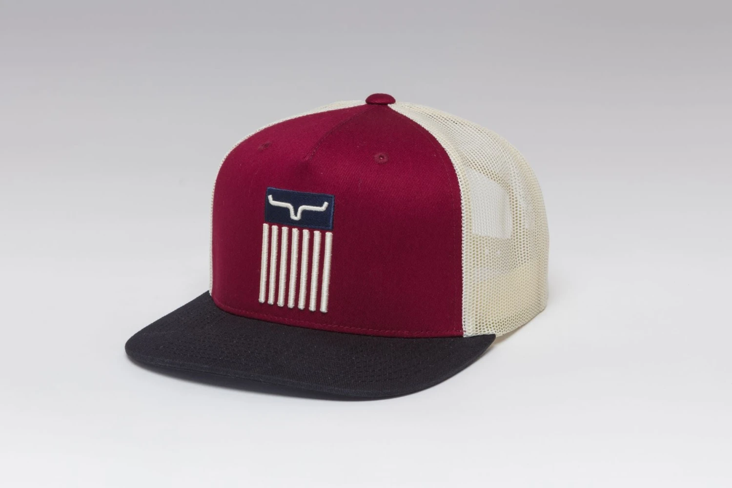 'Kimes Ranch' Men's Cody Trucker Cap - Burgundy 1 'Kimes Ranch' Men's Cody Trucker Cap - Burgundy