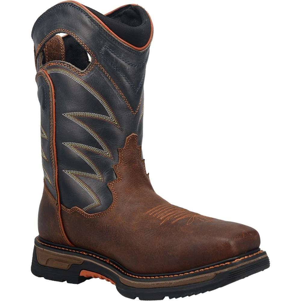 'Dan Post' Men's 11" Thunderhead EH WP Western Square Toe - Brown / Black 2 'Dan Post' Men's 11" Thunderhead EH WP Western Square Toe - Brown / Black - Image 2