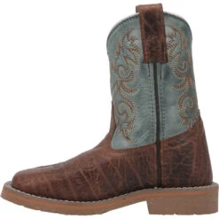 'Dan Post' Children's 8" Lil' Bisbee Western Square Toe - Brown / Blue -Fashion Shoes DPC2918 3 1024x1024@2x