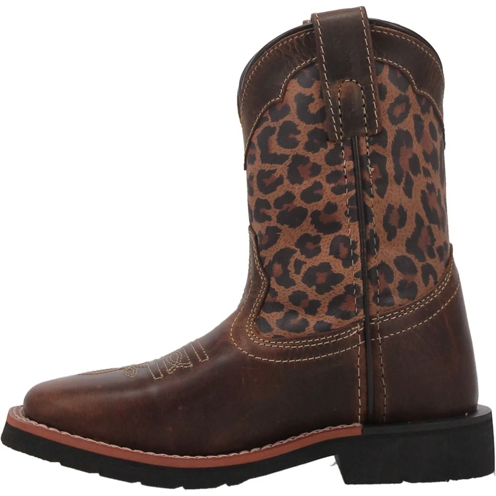 'Dan Post' Youth 9" Makucha Leopard Western Square Toe - Tan / Multi (Sizes 12C-3Y) 7 'Dan Post' Youth 9" Makucha Leopard Western Square Toe - Tan / Multi (Sizes 12C-3Y) - Image 7