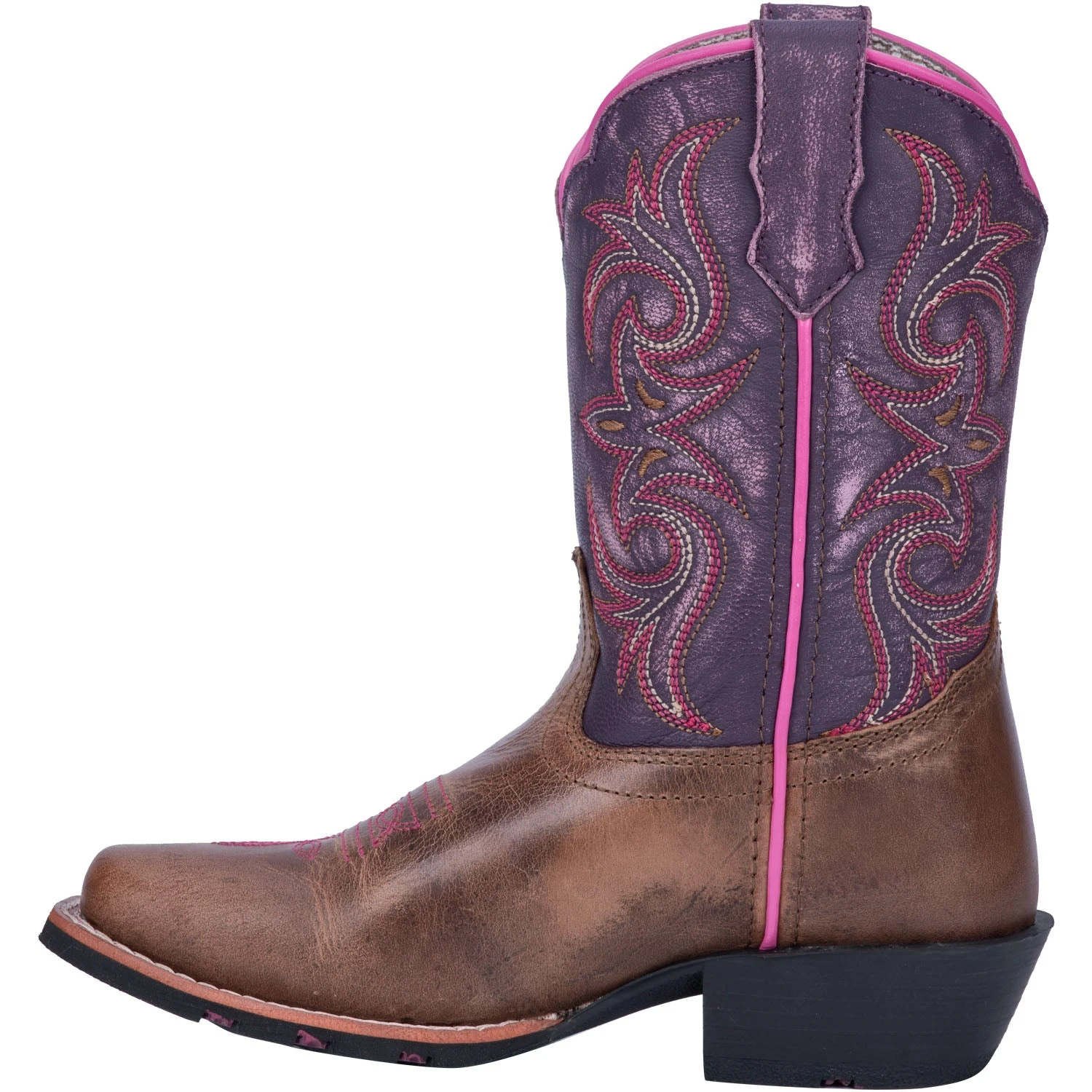 'Dan Post' Youth Majesty Leather Boot - Brown / Purple 6 'Dan Post' Youth Majesty Leather Boot - Brown / Purple - Image 6