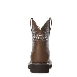 'Ariat' Youth 6" Cowpoke Fatbaby Western - Dark Brown -Fashion Shoes F20 YTH WEST 10034015 heel 1024x1024@2x
