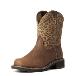 'Ariat' Women's Fatbaby Heritage - Distressed Brown / Leopard -Fashion Shoes F21 WMS WEST 10035861 3 4 front 1024x1024@2x