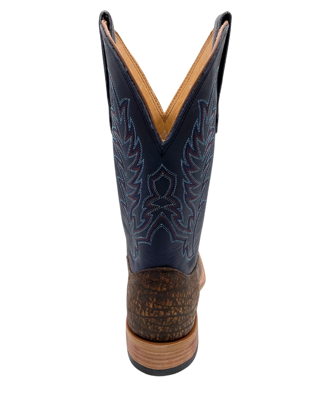 'Fenoglio' Men's 12" Cape Buffalo Western Square Toe - Tan / Blue 5 'Fenoglio' Men's 12" Cape Buffalo Western Square Toe - Tan / Blue - Image 5