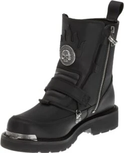 'Harley Davidson' Men's 6" Distortion Skull Zip Boot - Black -Fashion Shoes HDM D94167 F15 091114 135 1024x1024@2x