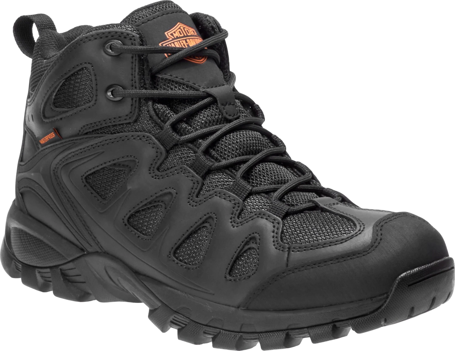 'Harley Davidson' Men's Woodridge Composite Shoe - Black 2 'Harley Davidson' Men's Woodridge Composite Shoe - Black - Image 2