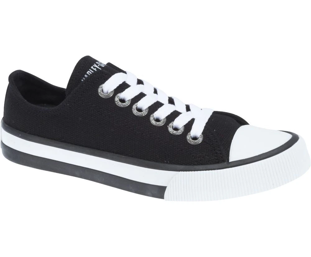 'Harley Davidson' Women's Zia Black Canvas Sneaker - Black 1 'Harley Davidson' Women's Zia Black Canvas Sneaker - Black