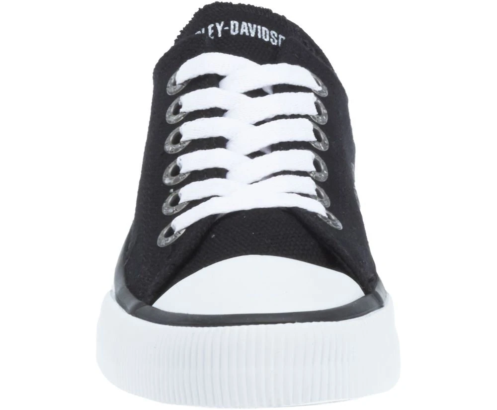 'Harley Davidson' Women's Zia Black Canvas Sneaker - Black 4 'Harley Davidson' Women's Zia Black Canvas Sneaker - Black - Image 4