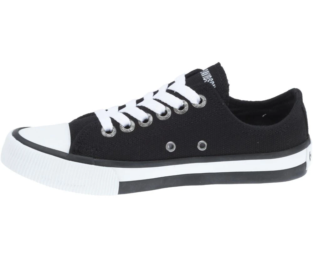 'Harley Davidson' Women's Zia Black Canvas Sneaker - Black 6 'Harley Davidson' Women's Zia Black Canvas Sneaker - Black - Image 6