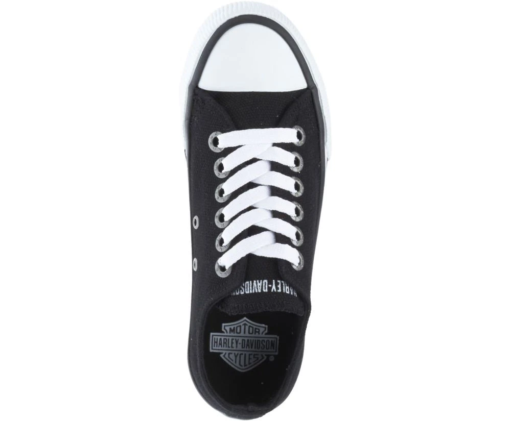 'Harley Davidson' Women's Zia Black Canvas Sneaker - Black 2 'Harley Davidson' Women's Zia Black Canvas Sneaker - Black - Image 2