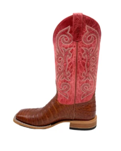 'Anderson Bean' Men's 13" HorsePower Top Hand Western Square Toe - Brandy Caiman Belly / Red Sinsation -Fashion Shoes HP80032 1024x1024@2x