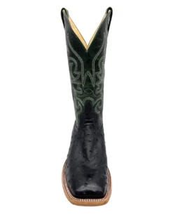 'Anderson Bean' Men's 13" HorsePower Top Hand Full Quill Ostrich - Black / Emerald Explosion 9 'Anderson Bean' Men's 13" HorsePower Top Hand Full Quill Ostrich - Black / Emerald Explosion -Fashion Shoes HP80043 1024x1024@2x